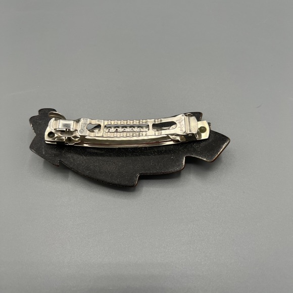 Vintage 1970s Phillips Hair Clip Resin & Gold Accent Sculptural Design - Picture 2 of 4